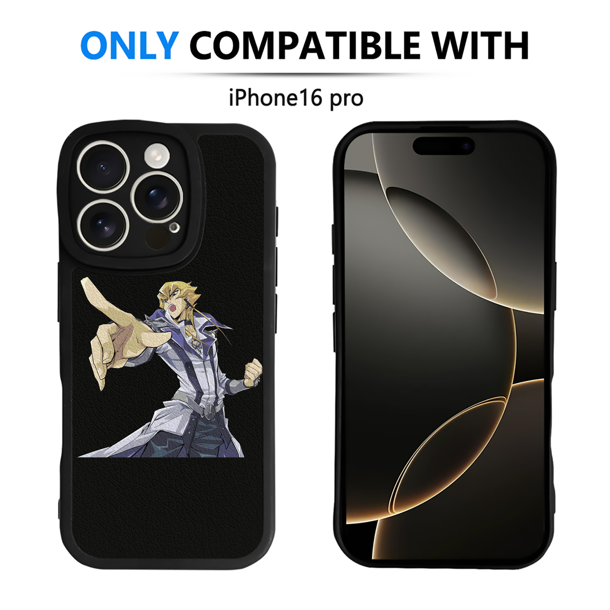 （画像用） 遊☆戯☆王 Yu-Gi-Oh! 【iPhone 16シリーズ対応】シリコンスマホケース（レザー調） 材質：シリコン